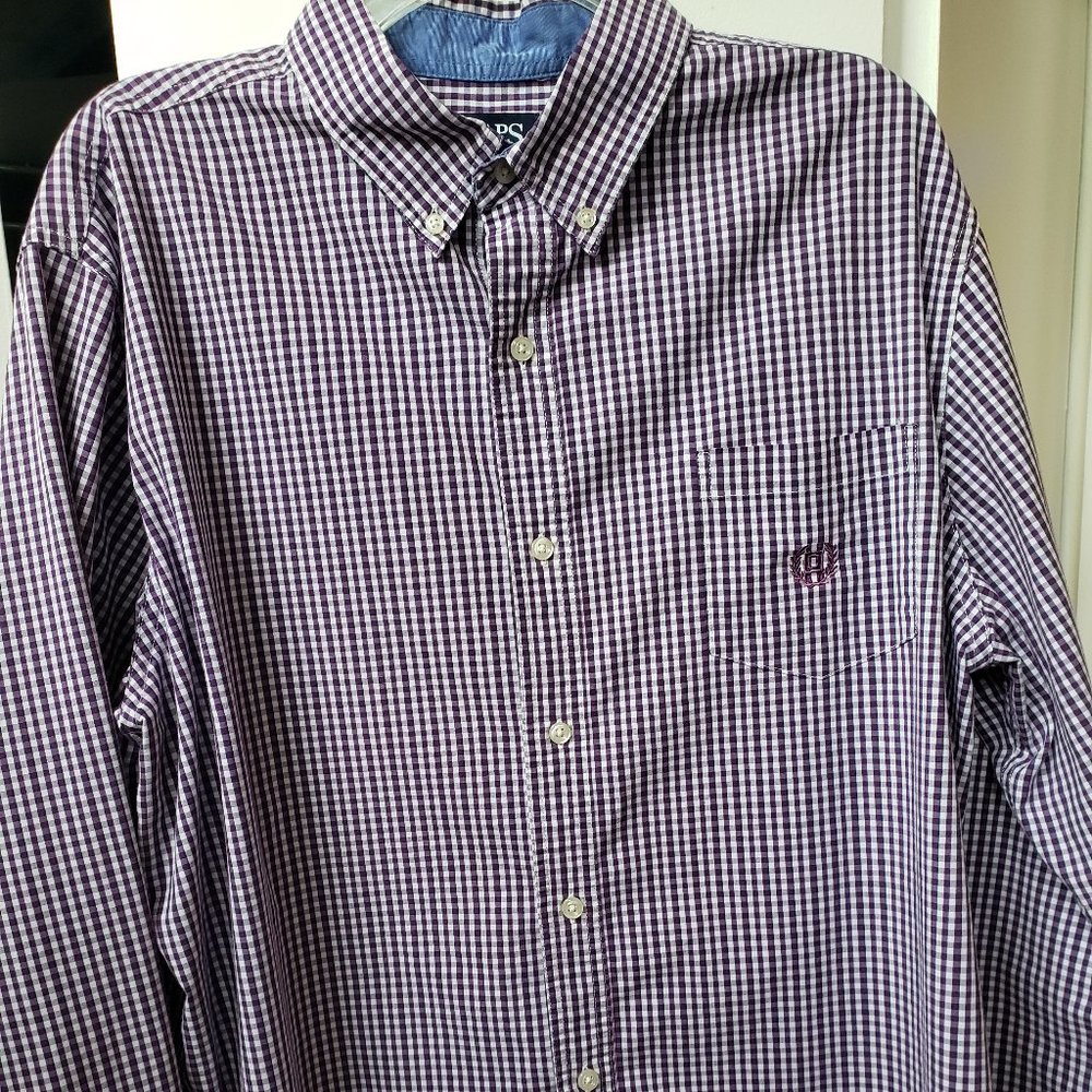 Chaps Men's XL Purple Checked Shirt